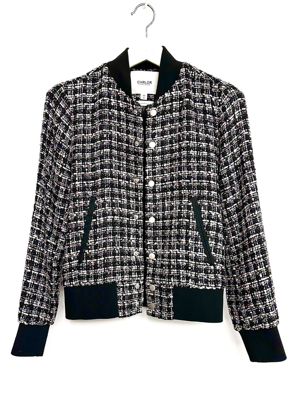 FIRM💲Drop CHRLDR tweed boucle varsity - Picture 3 of 10